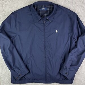 Polo Ralph Lauren Harrington Bomber Golf Jacket Mens XXL Coat Long Sleeve Blue
